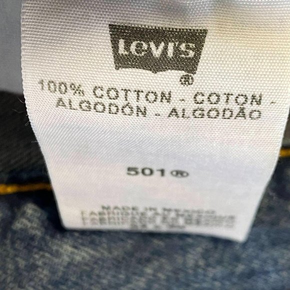 LEVI'S 501 Blue Straight Leg Jean - Picture 10 of 10